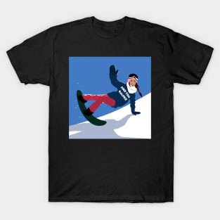 Young Woman Snowboarding illustration T-Shirt